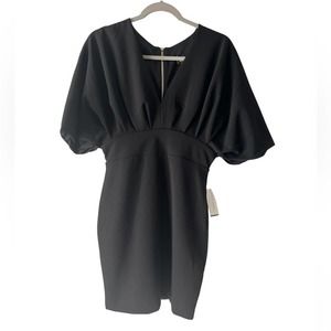 Women’s Alexia Admor Deep V Neck Draped Mini Dress